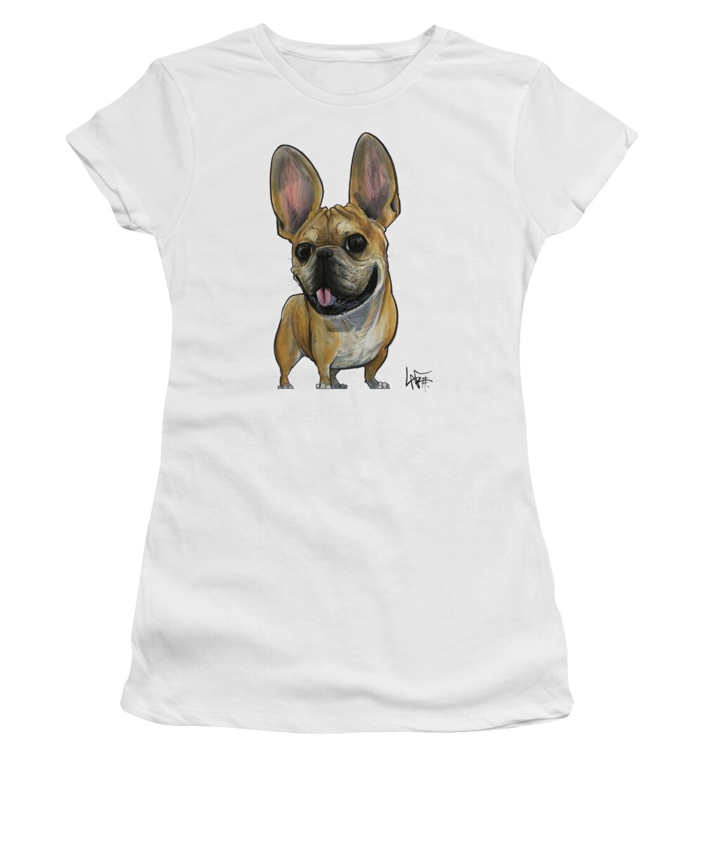 Lane Women's T-Shirt featuring the drawing 5311 Lane by Canine Caricatures By John LaFree