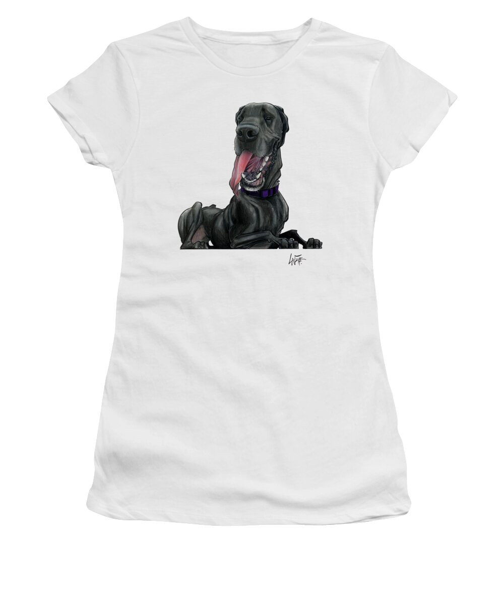 Penzato Women's T-Shirt featuring the drawing 5324 Penzato by Canine Caricatures By John LaFree