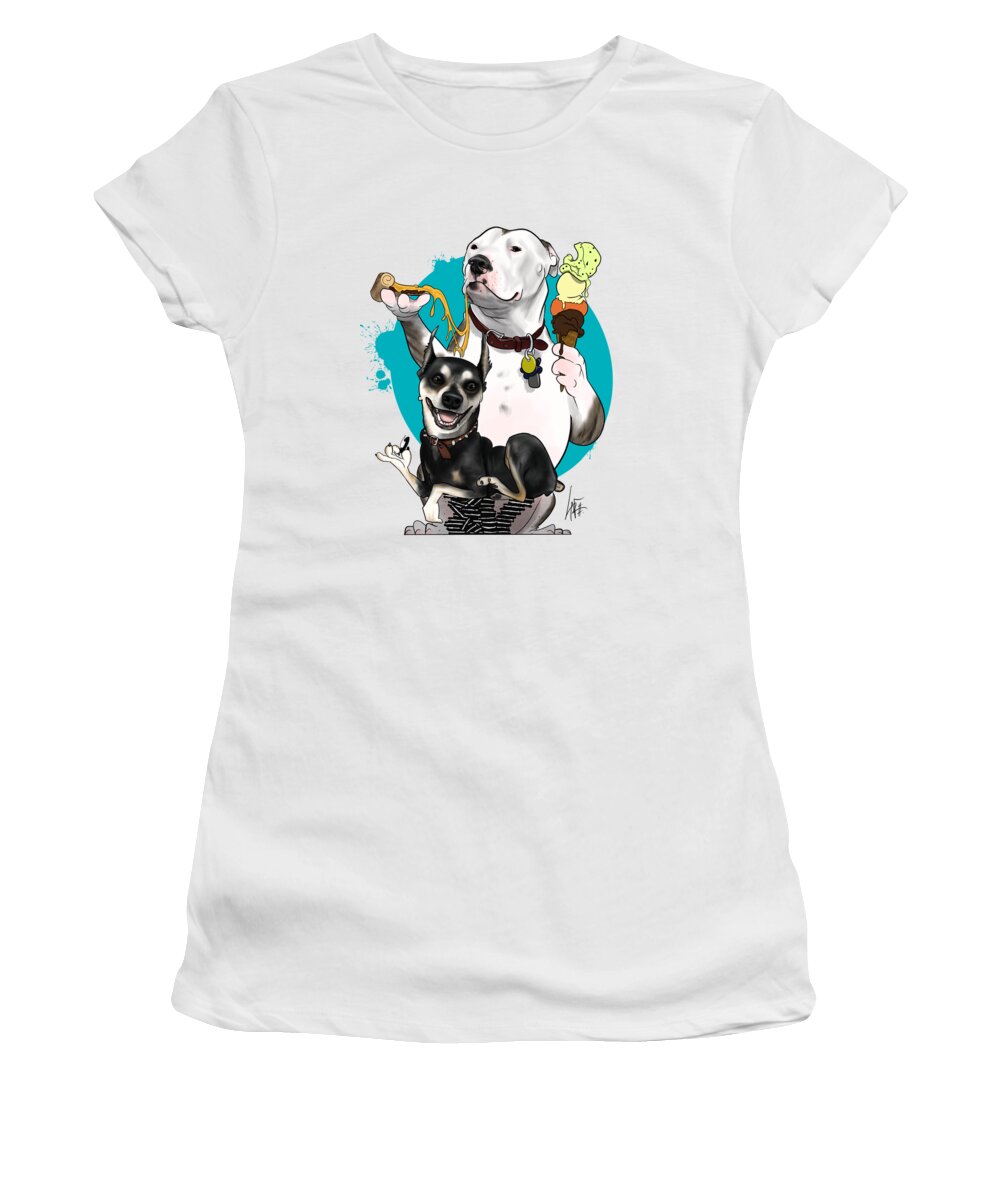 5772 Women's T-Shirt featuring the drawing 5772 Sayers by Canine Caricatures By John LaFree