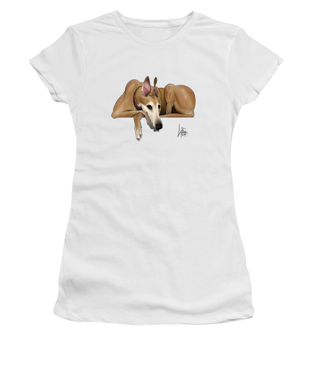 5871 Women's T-Shirt featuring the drawing 5871 Law by Canine Caricatures By John LaFree