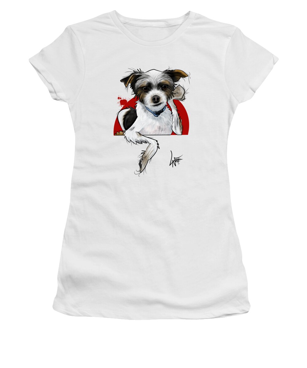 5916 Women's T-Shirt featuring the drawing 5916 Rectanus by Canine Caricatures By John LaFree