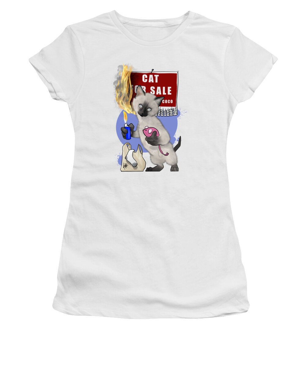 5920 Women's T-Shirt featuring the drawing 5920 Gill by Canine Caricatures By John LaFree