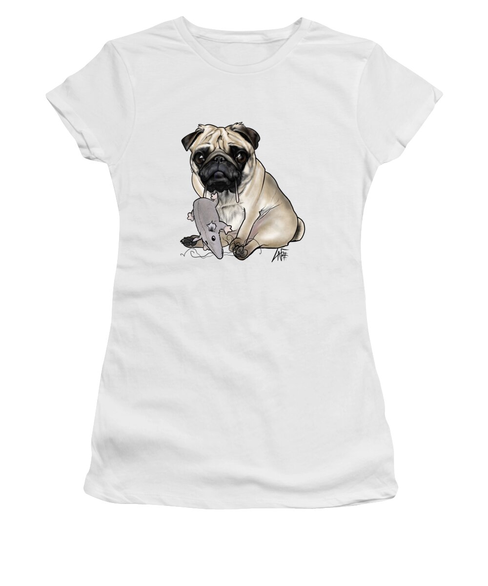5926 Women's T-Shirt featuring the drawing 5926 de Swart by Canine Caricatures By John LaFree