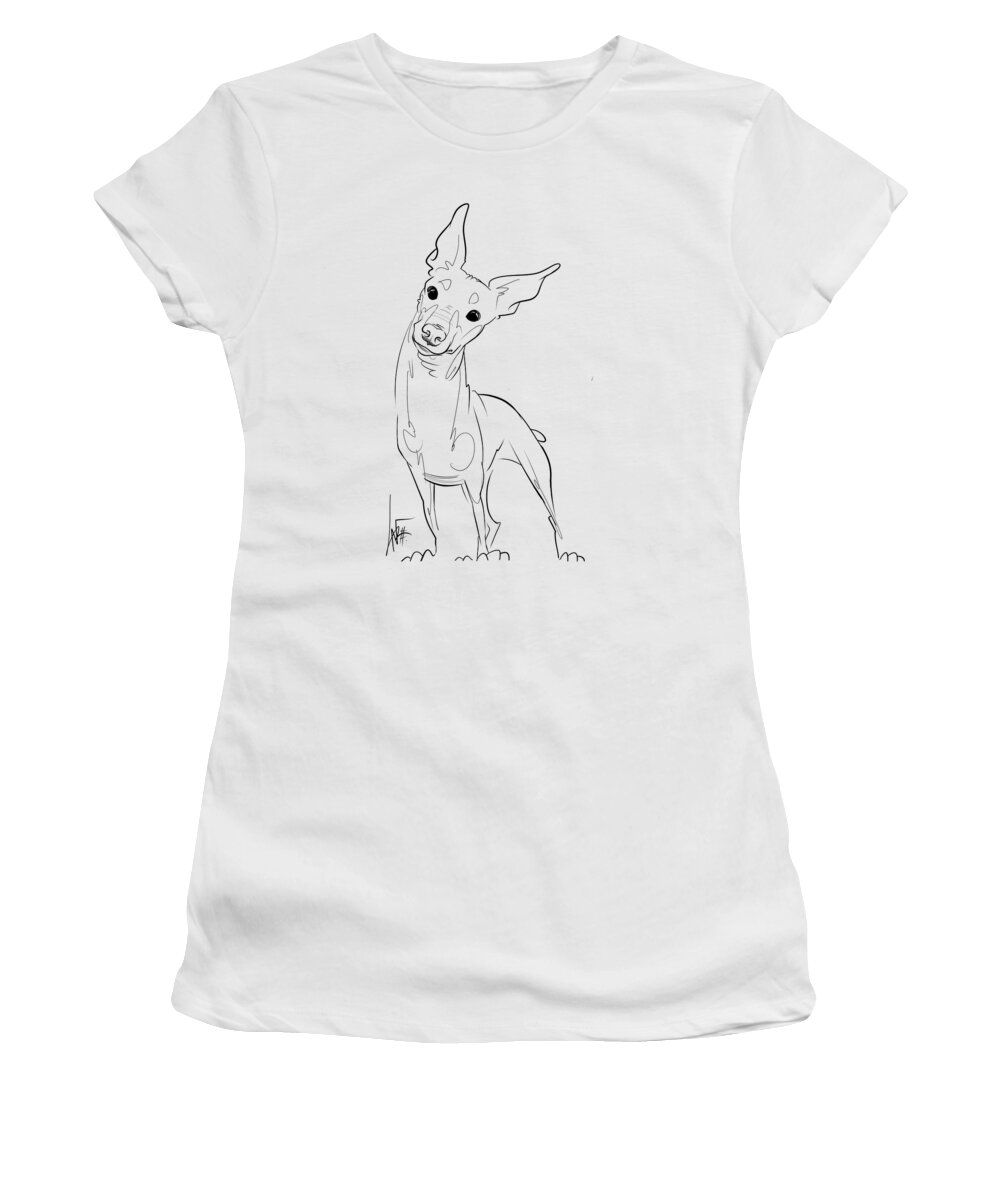 5937 Women's T-Shirt featuring the drawing 5937 Breager by John LaFree