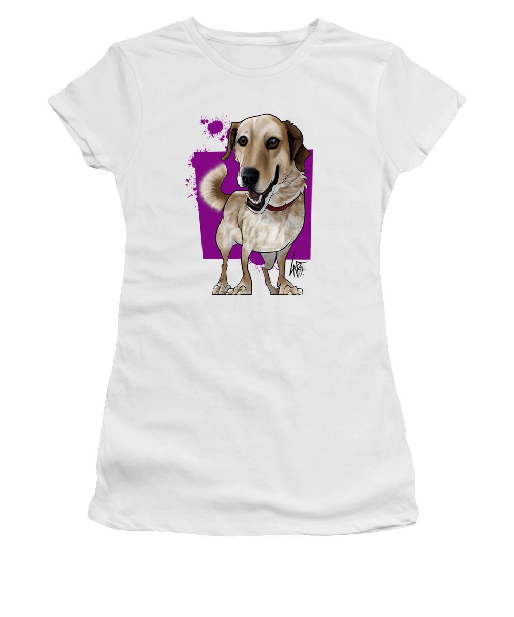 5939 Women's T-Shirt featuring the drawing 5939 MacLeod by Canine Caricatures By John LaFree