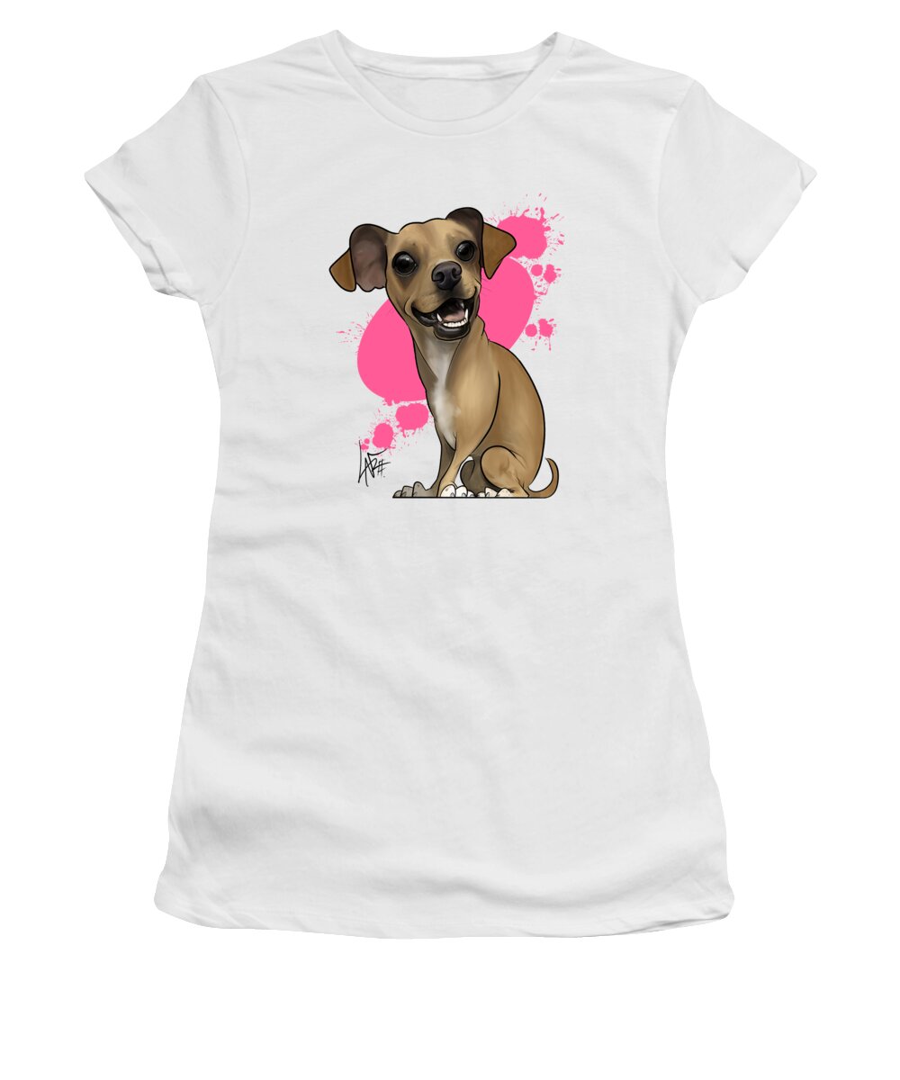 5943 Women's T-Shirt featuring the drawing 5943 Crimi by Canine Caricatures By John LaFree