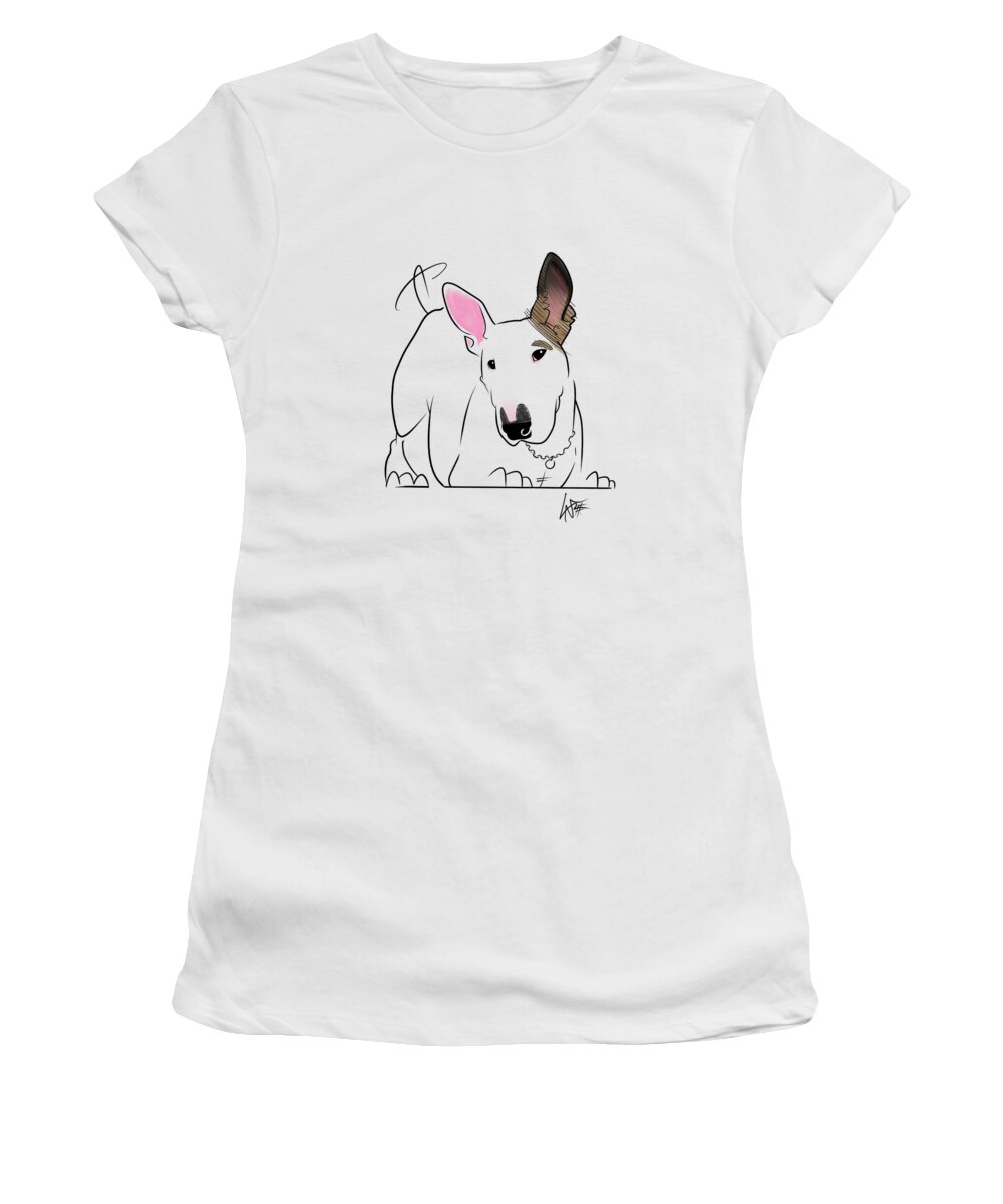 5947 Women's T-Shirt featuring the drawing 5947 DAnnunzio by Canine Caricatures By John LaFree