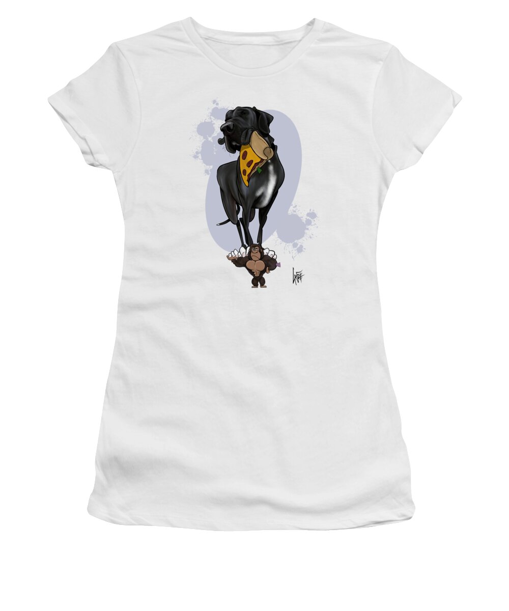 5971 Women's T-Shirt featuring the drawing 5971 Tokarsky by Canine Caricatures By John LaFree