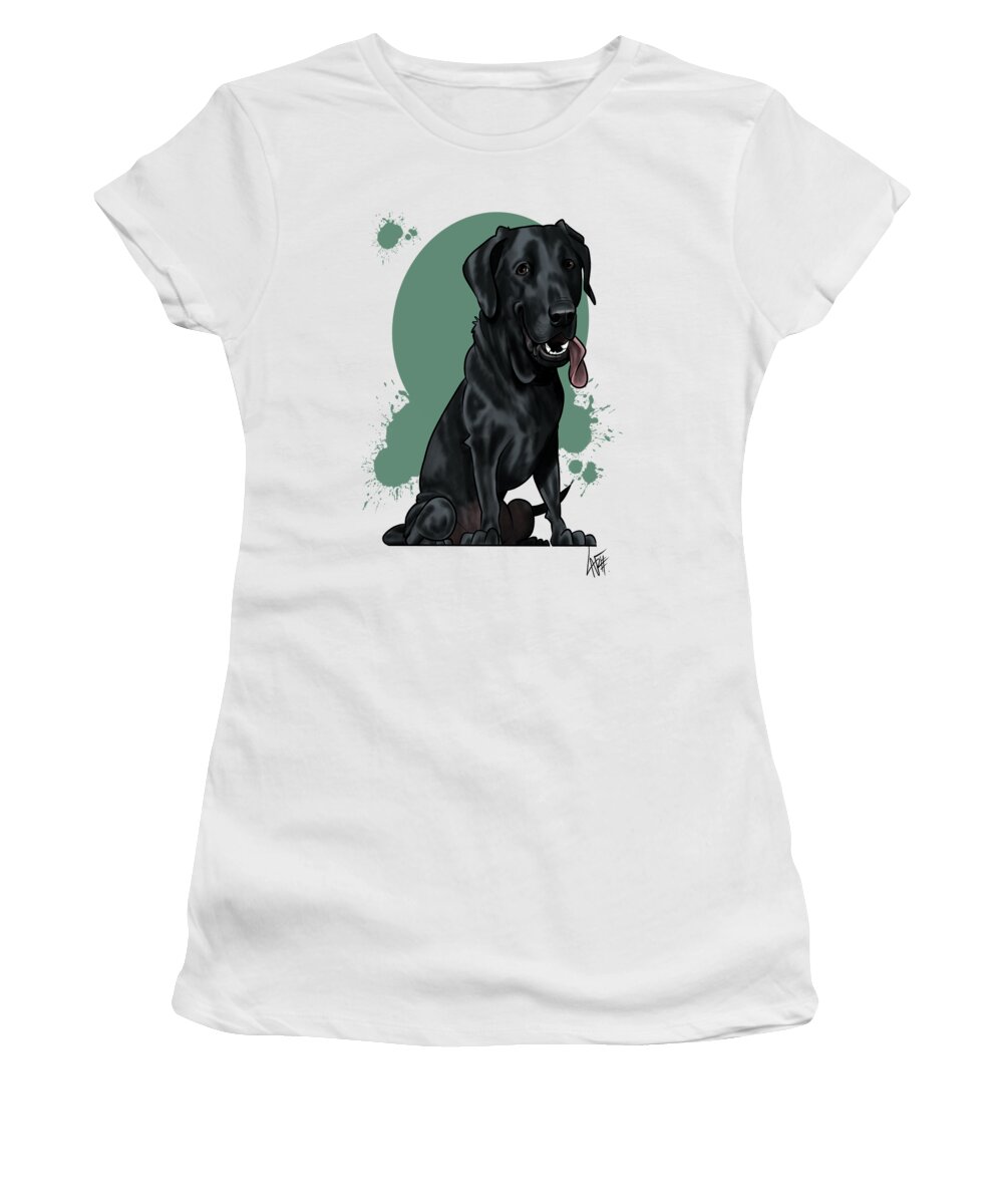 5980 Women's T-Shirt featuring the drawing 5980 Myers by Canine Caricatures By John LaFree
