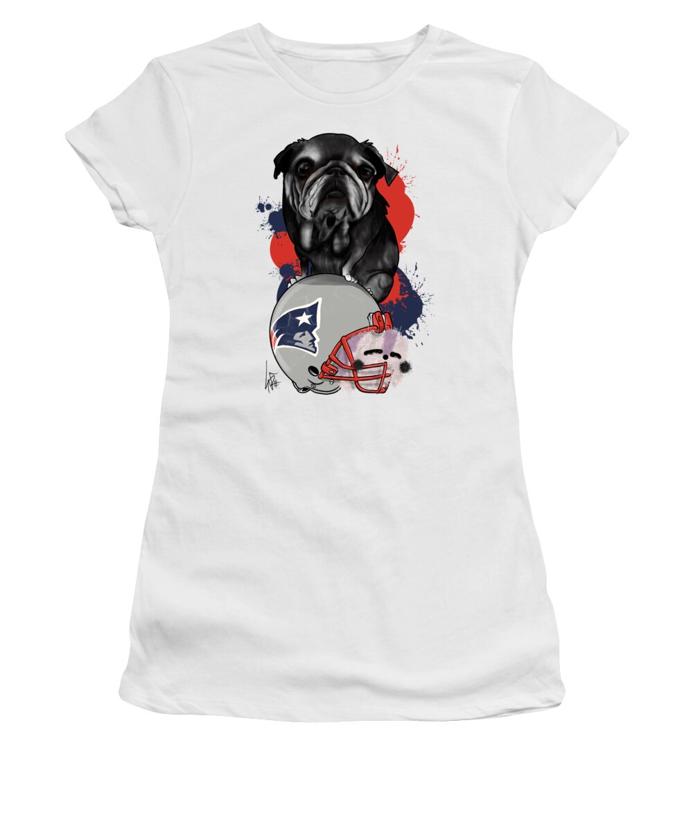 5986 Women's T-Shirt featuring the drawing 5986 Metcalfe by Canine Caricatures By John LaFree