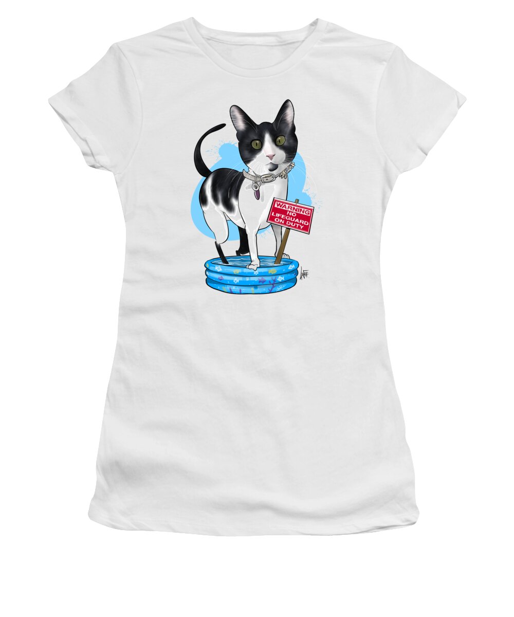 5992 Women's T-Shirt featuring the drawing 5992 Ciastko by Canine Caricatures By John LaFree