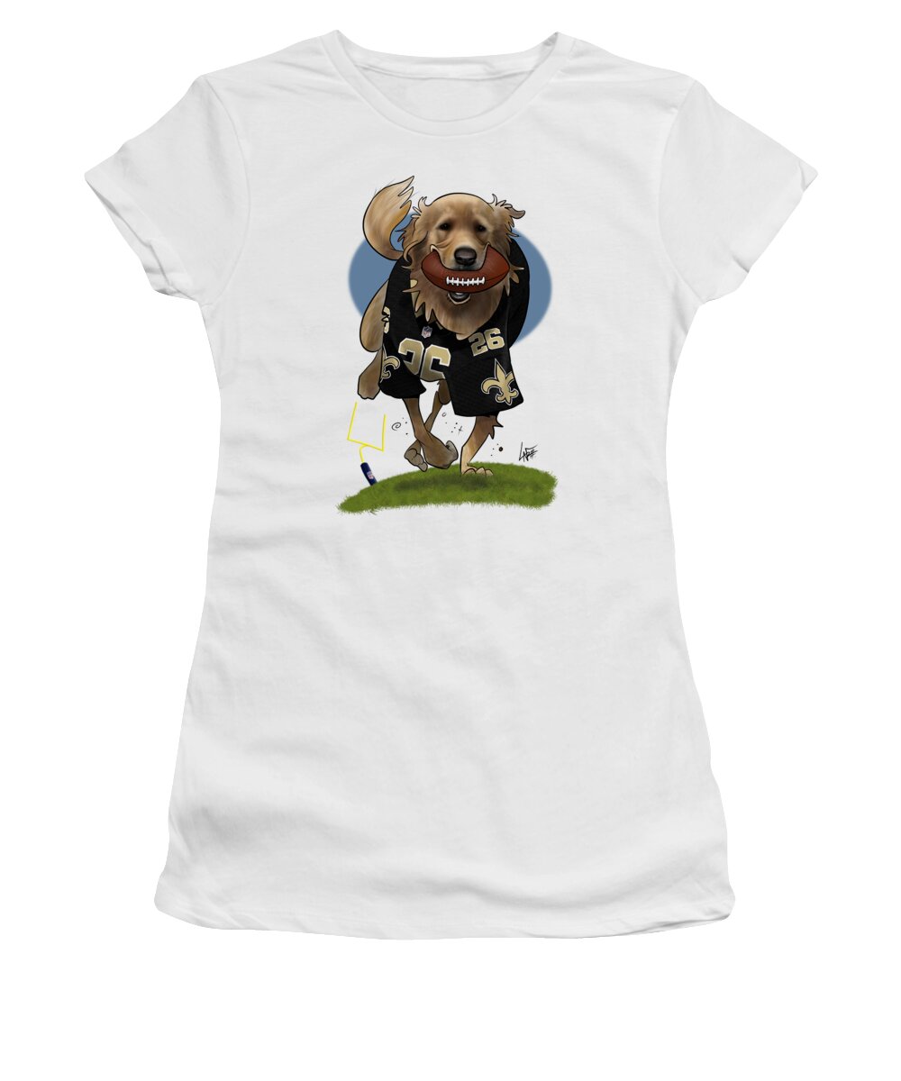 5995 Women's T-Shirt featuring the drawing 5995 Zurek by Canine Caricatures By John LaFree