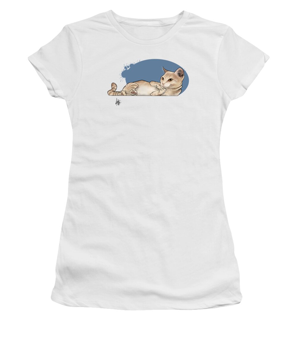 6015 Women's T-Shirt featuring the drawing 6015 McClelland by Canine Caricatures By John LaFree