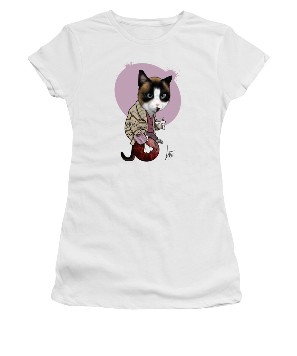 6029 Women's T-Shirt featuring the drawing 6029 Coppersmith by Canine Caricatures By John LaFree