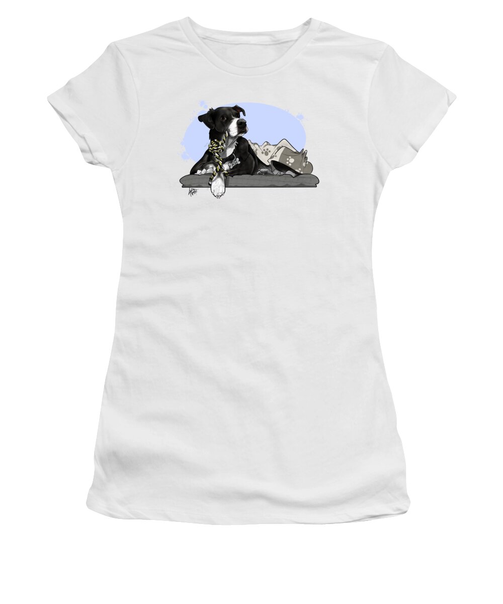 6091 Women's T-Shirt featuring the drawing 6091 Dave by John LaFree