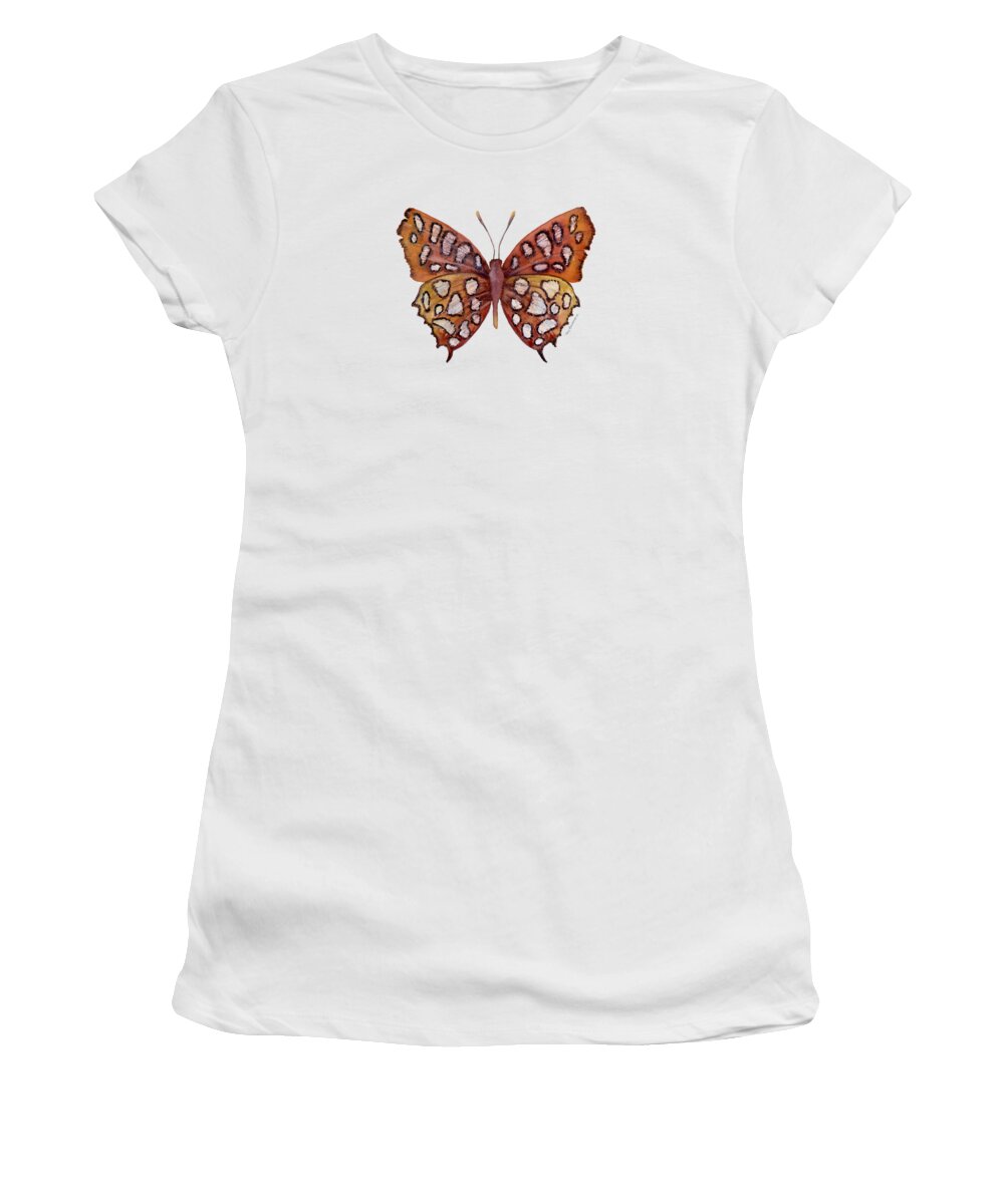 Hutchinsons Highflier Butterfly Women's T-Shirt featuring the painting 61 Hutchinson's Highflier Butterfly by Amy Kirkpatrick