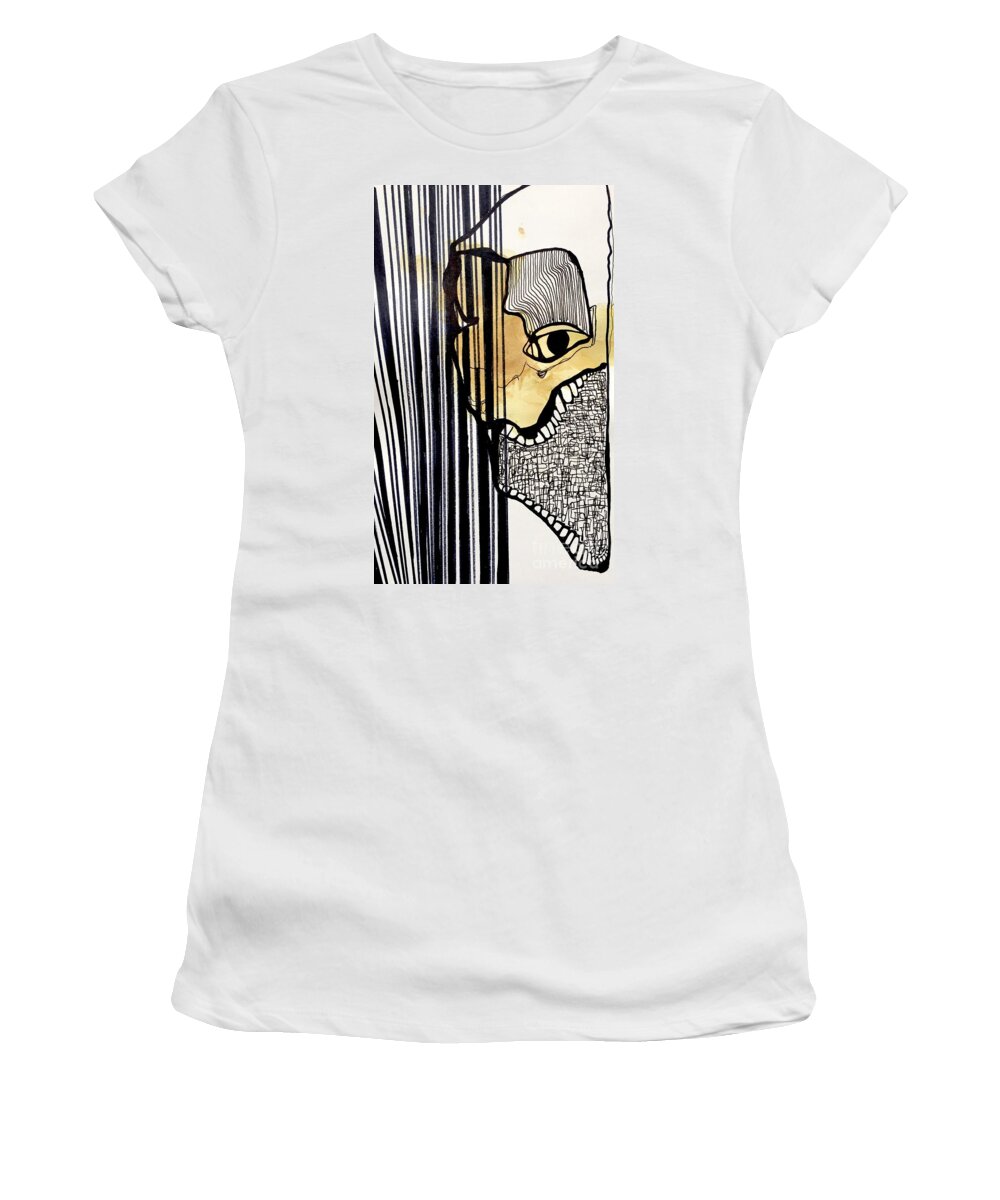 Contemporary Art Women's T-Shirt featuring the drawing Untitled #8 by Jeremiah Ray