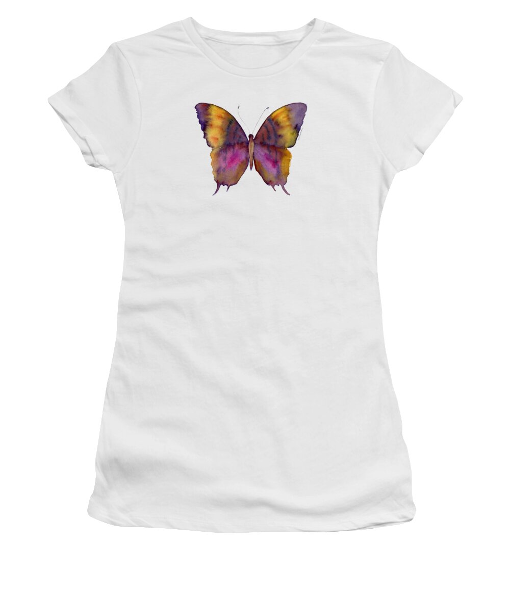 Marcella Daggerwing Butterfly Women's T-Shirt featuring the painting 99 Marcella Daggerwing Butterfly by Amy Kirkpatrick