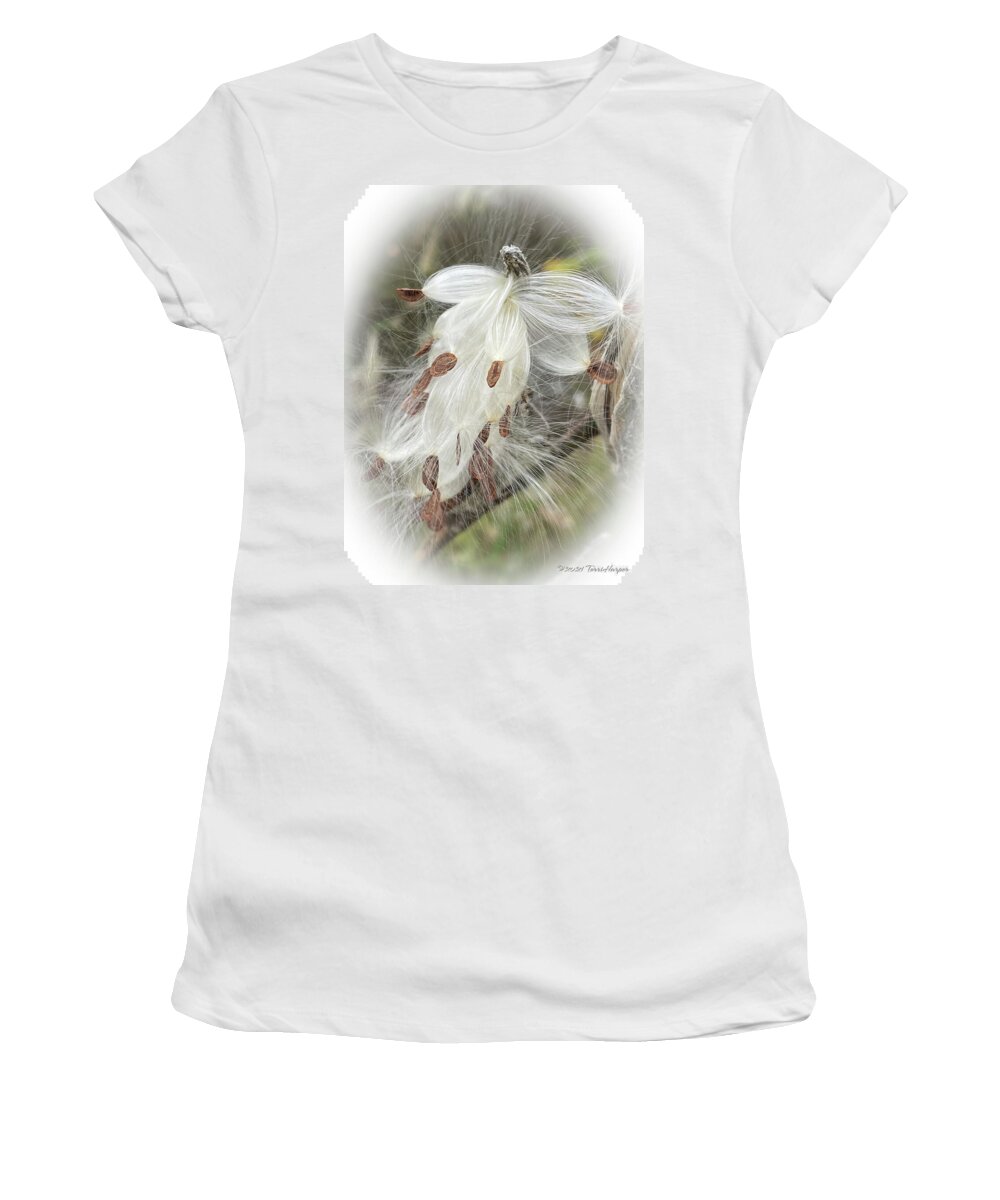 Milkweed Women's T-Shirt featuring the photograph A Horse Named Milkweed by Terri Harper
