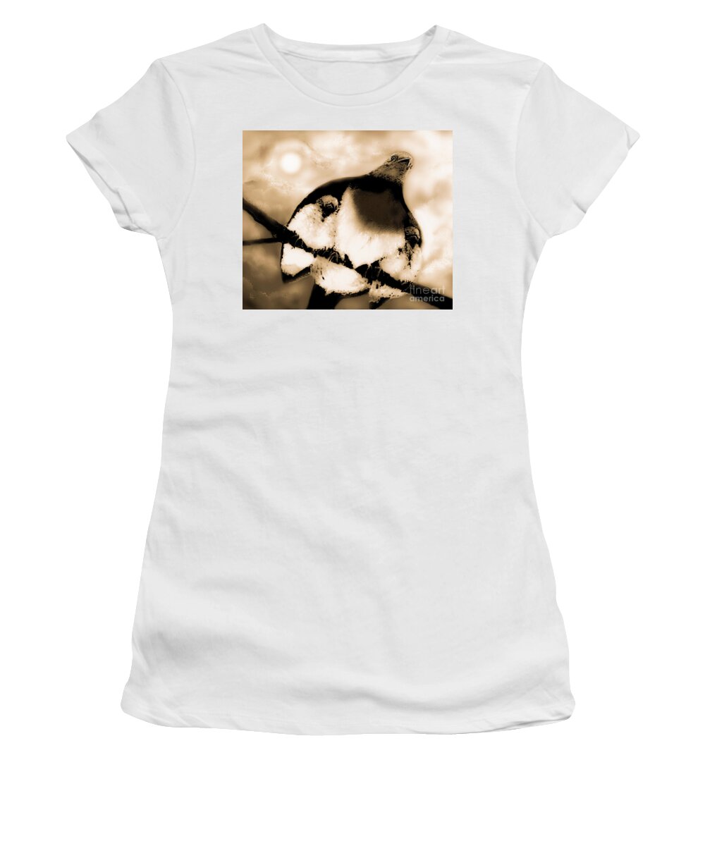 Birds Women's T-Shirt featuring the painting A Nostalgic Moment by Hazel Holland