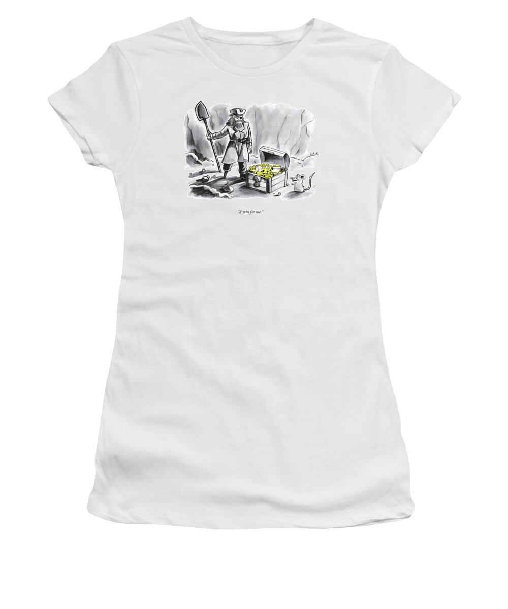 A26139 Women's T-Shirt featuring the drawing A Win For Me by Jason Adam Katzenstein