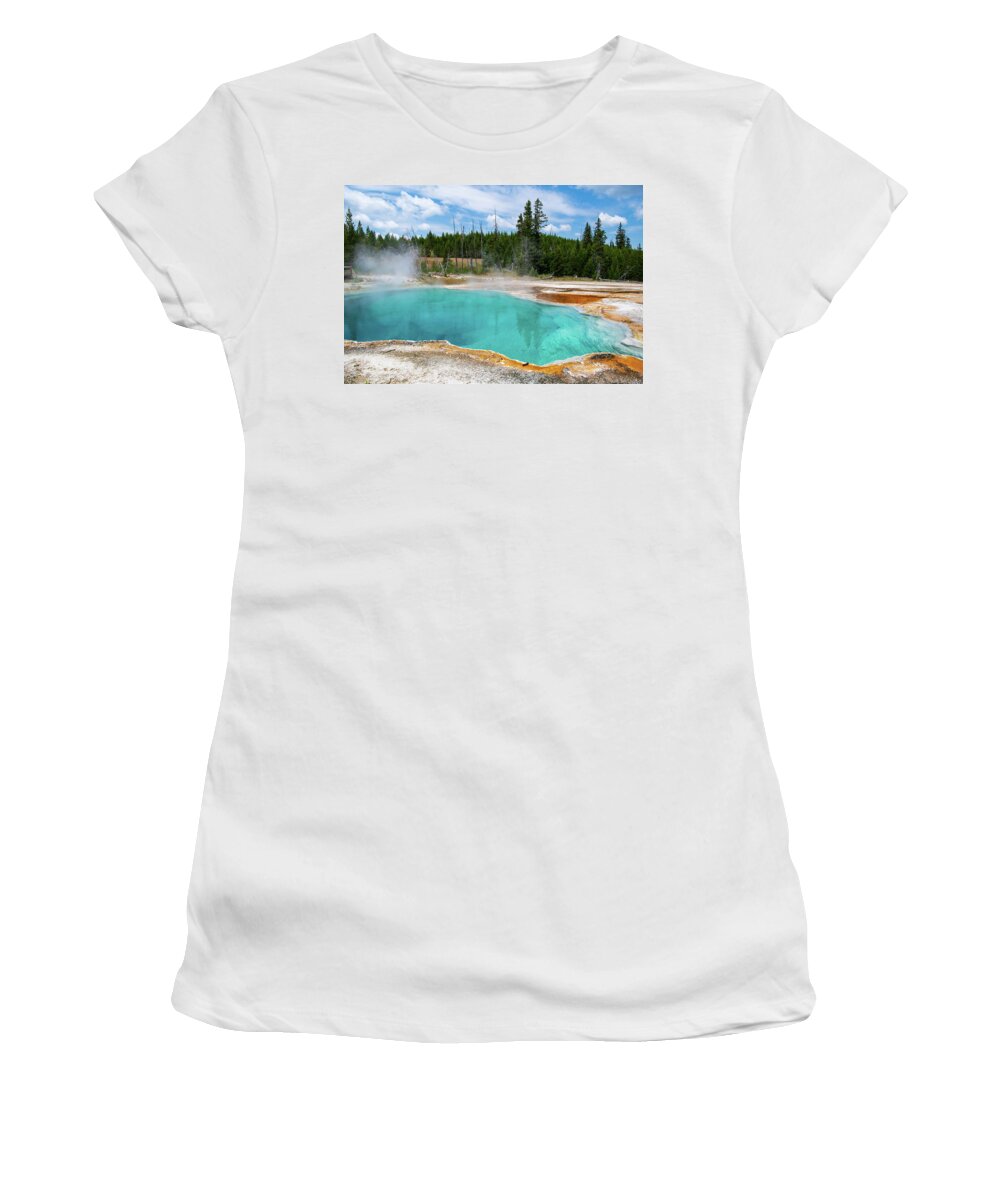 Travel Women's T-Shirt featuring the photograph Abyss Pool - Yellowstone National Park by Rose Guinther