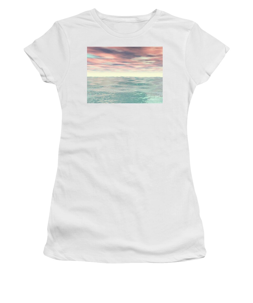 Morning Women's T-Shirt featuring the digital art Across The Ocean by Phil Perkins
