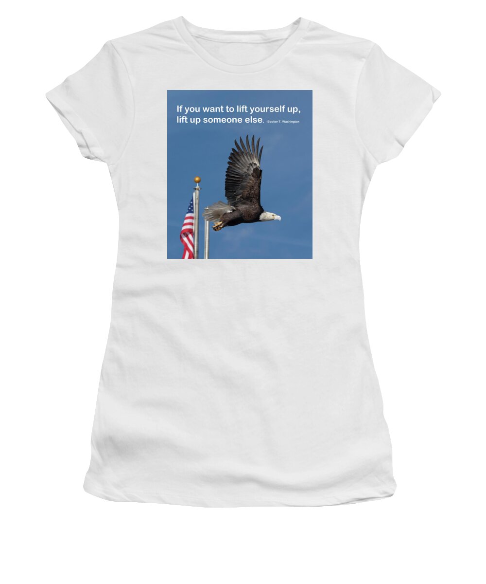 American Eagle Women's T-Shirt featuring the digital art American Pandemic by Rick Mosher