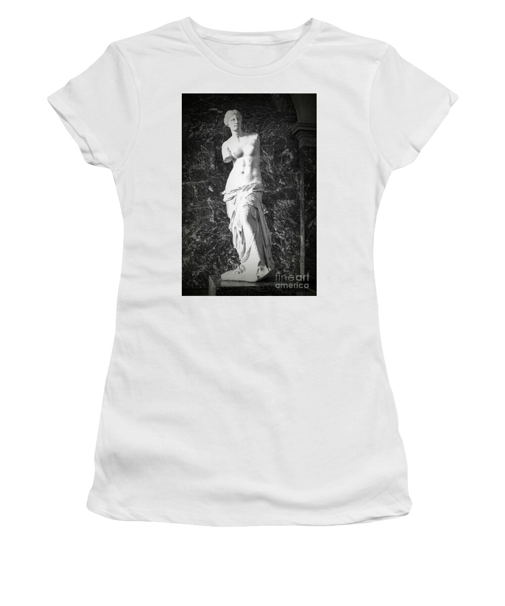 Aphrodite Women's T-Shirt featuring the photograph Aphrodite aka Venus de Milo by Elaine Teague