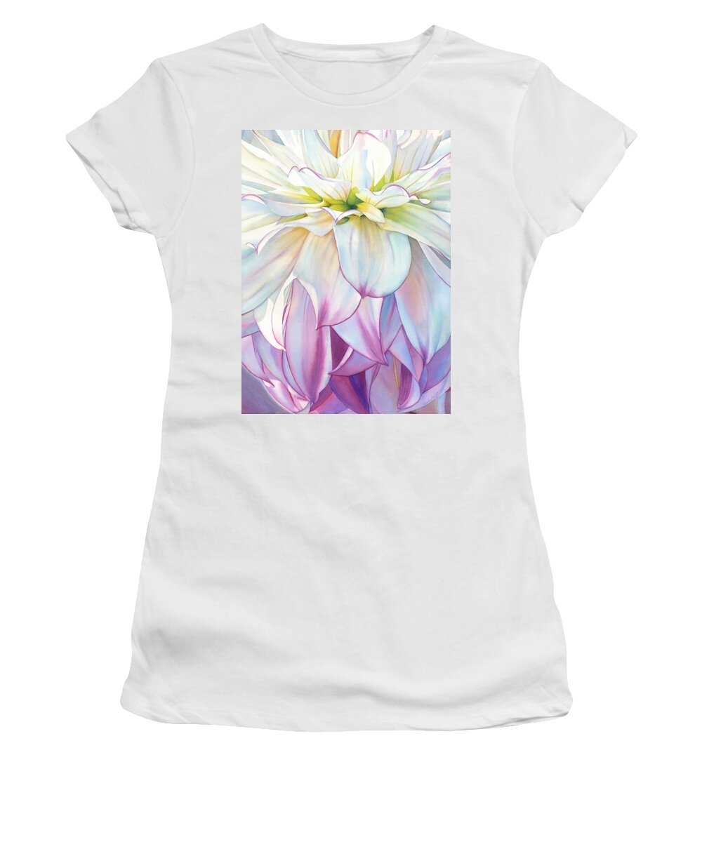 Dahlia Women's T-Shirt featuring the painting Aria by Sandy Haight