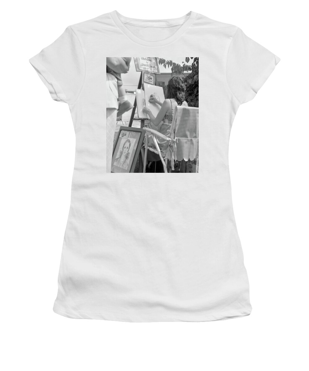 Georgia Women's T-Shirt featuring the photograph Artist at Work, Roswell, Georgia 1974 by John Simmons