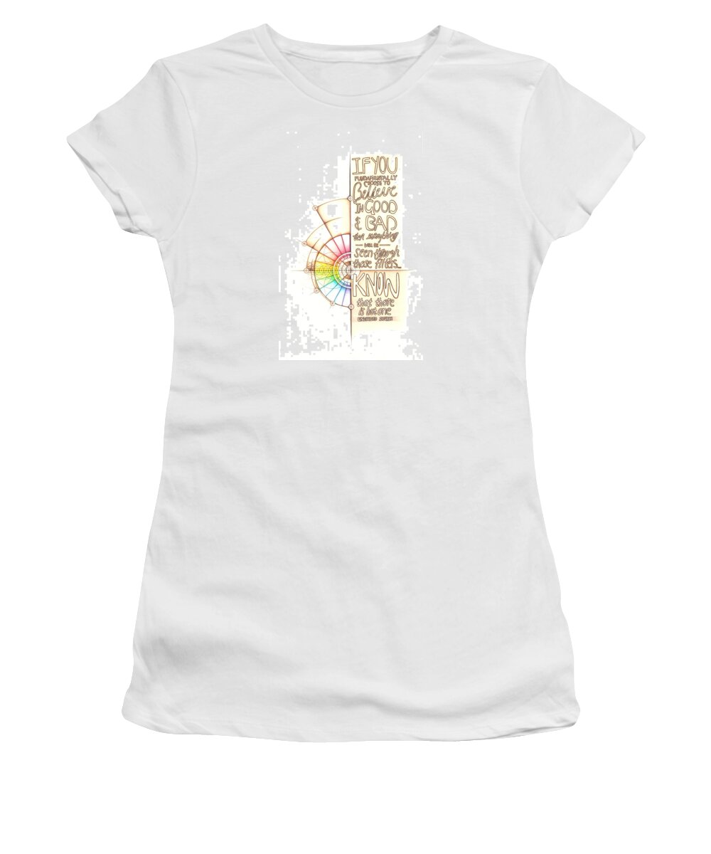 Inspiration Women's T-Shirt featuring the drawing Intuitive Geometry Inspirational - Undivided source by Nathalie Strassburg