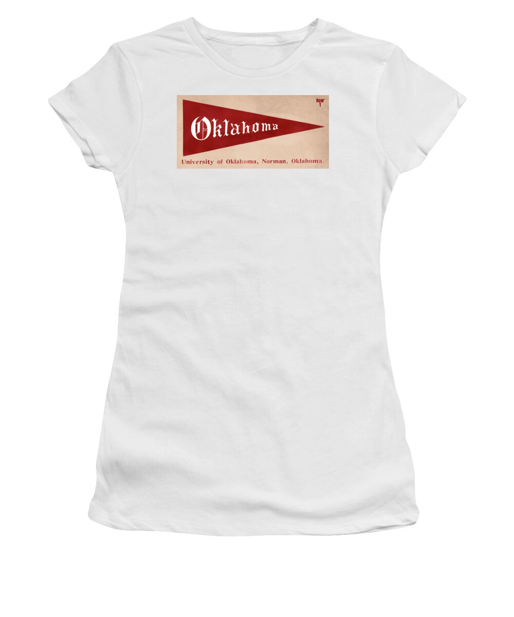 Oklahoma Women's T-Shirt featuring the mixed media 1906 Oklahoma Art by Row One Brand