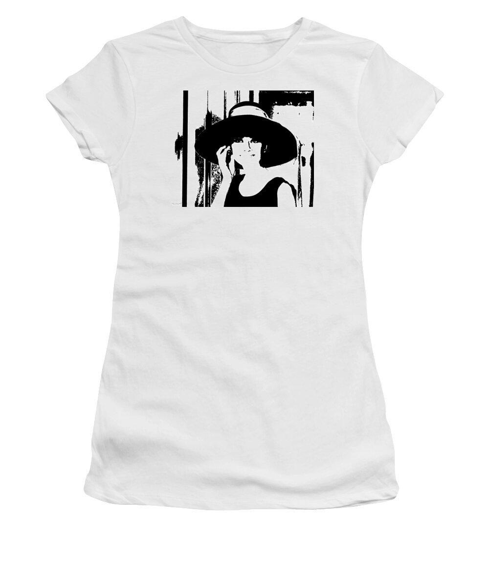 Audrey Hepburn Women's T-Shirt featuring the digital art Audrey Hepburn by Pennie McCracken