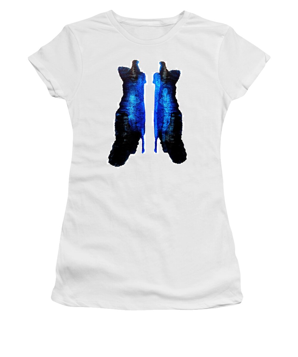 Abstract Women's T-Shirt featuring the painting Azurite by Stephenie Zagorski