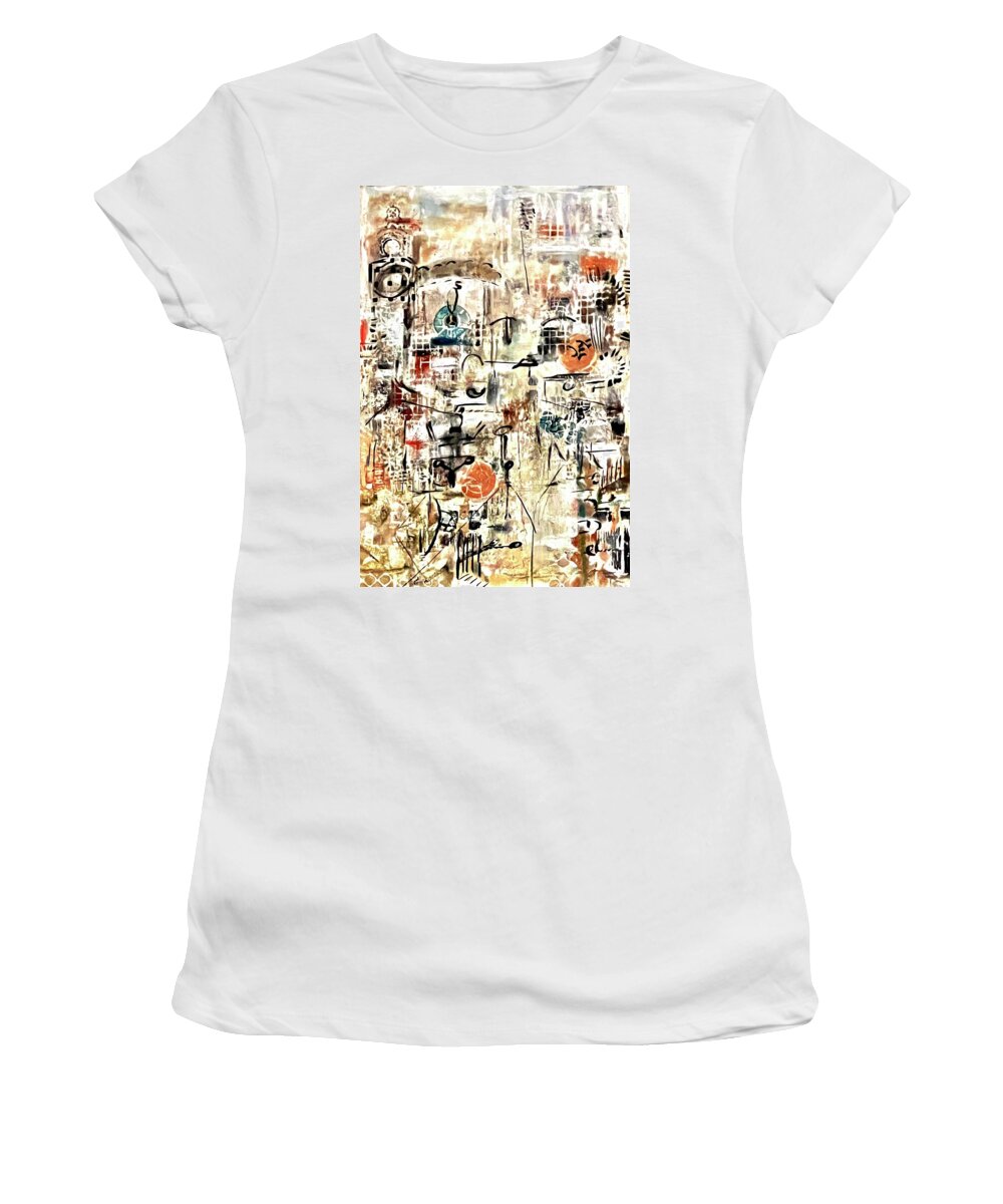 Award Winning Women's T-Shirt featuring the painting Balancing Act by Tommy McDonell