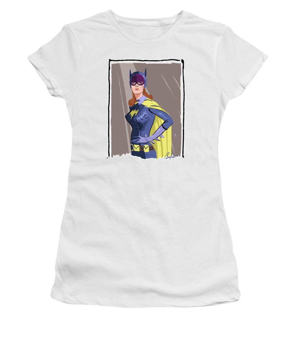 Bat Girl Women's T-Shirt featuring the digital art Bat Girl by Alan Bodner