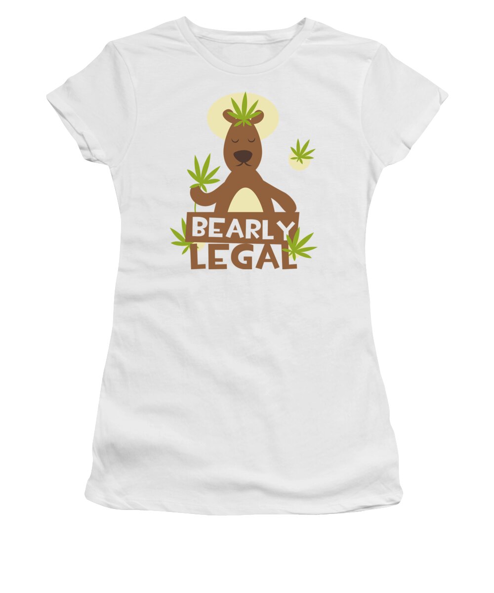 Bear Pun Women's T-Shirt featuring the digital art Bearly Legal by Jacob Zelazny