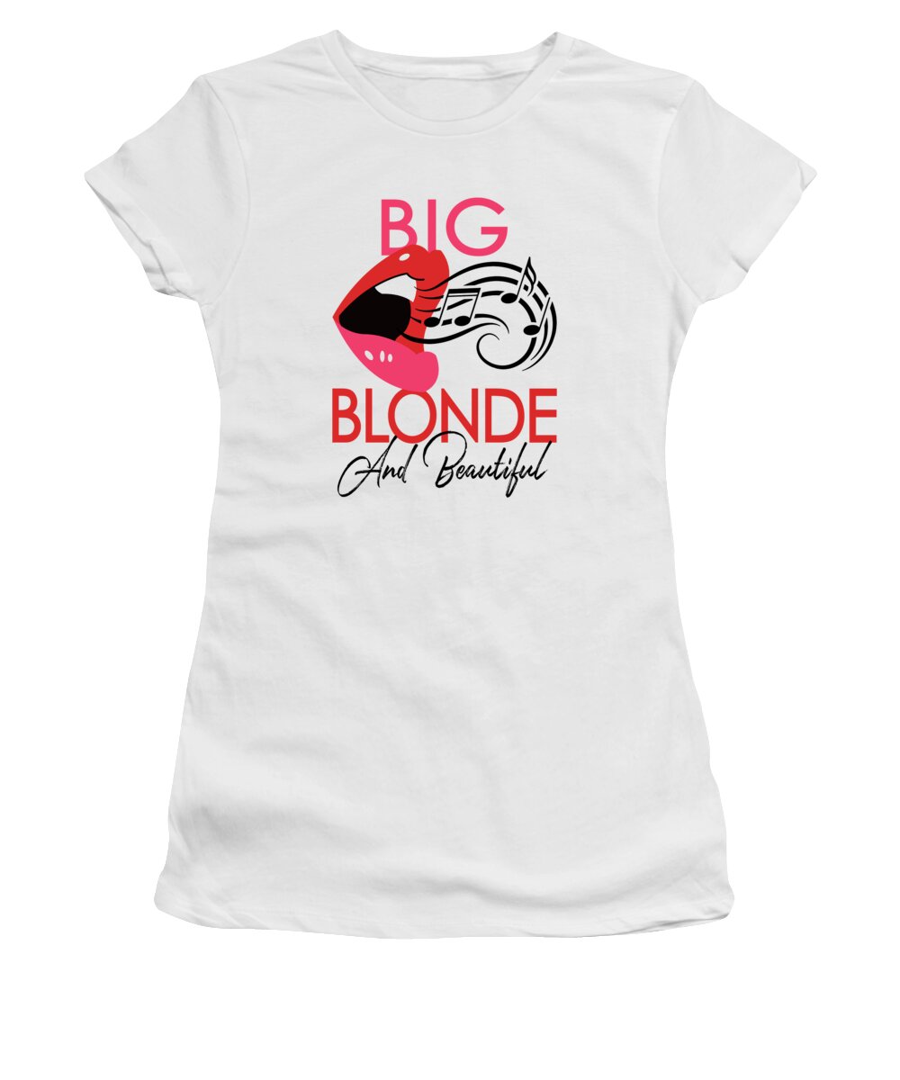 Hairspray Women's T-Shirt featuring the digital art Big Blonde And Beautiful - Musical Movie Poster by Flo Karp