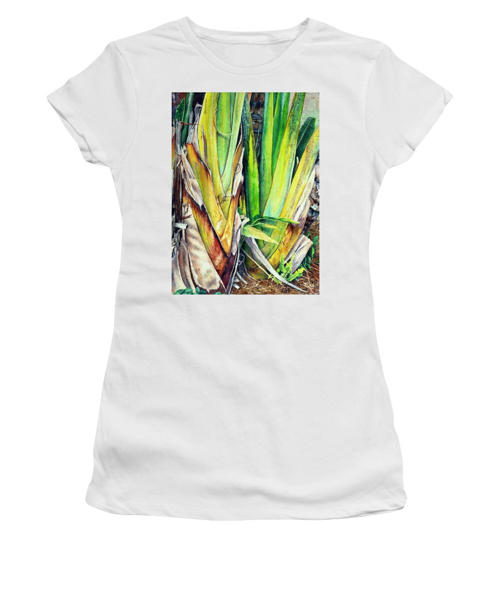 Tropical Women's T-Shirt featuring the painting Bird of Paradise 2 by Lisa Tennant