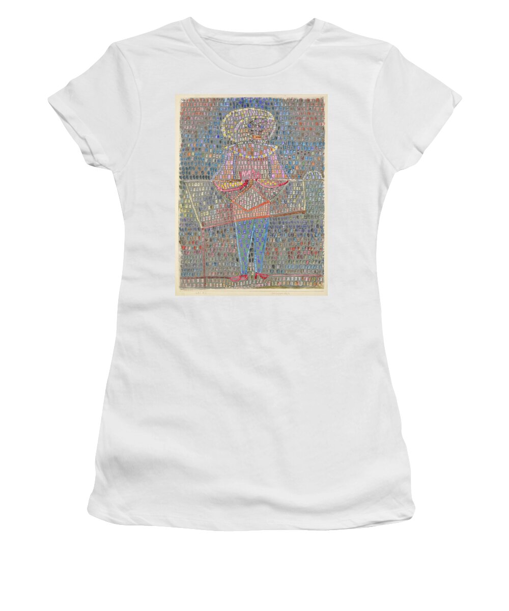  Women's T-Shirt featuring the painting Boy in a Fancy Dress 1931 by Paul Klee