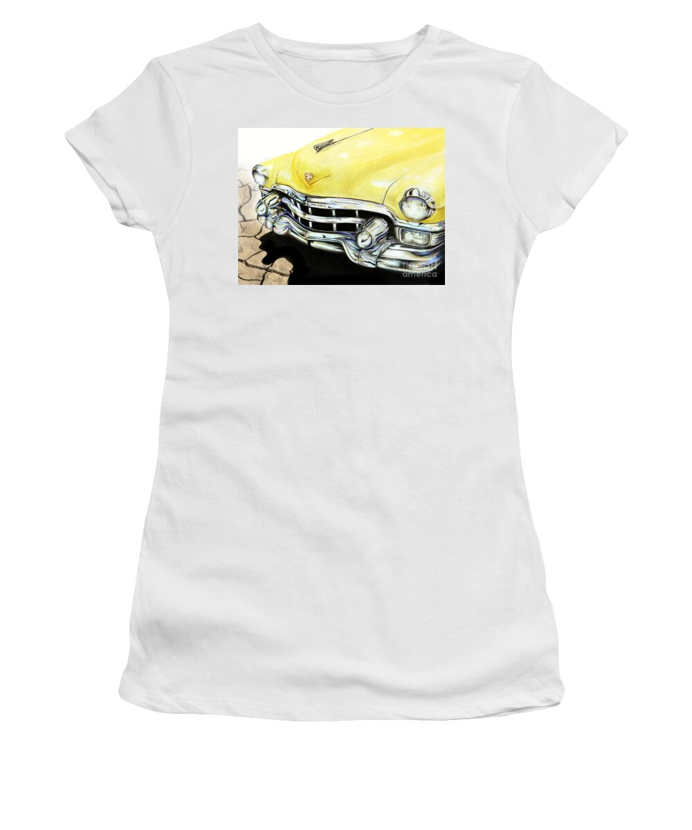 Automobile Women's T-Shirt featuring the drawing Caddy by David Neace CPX