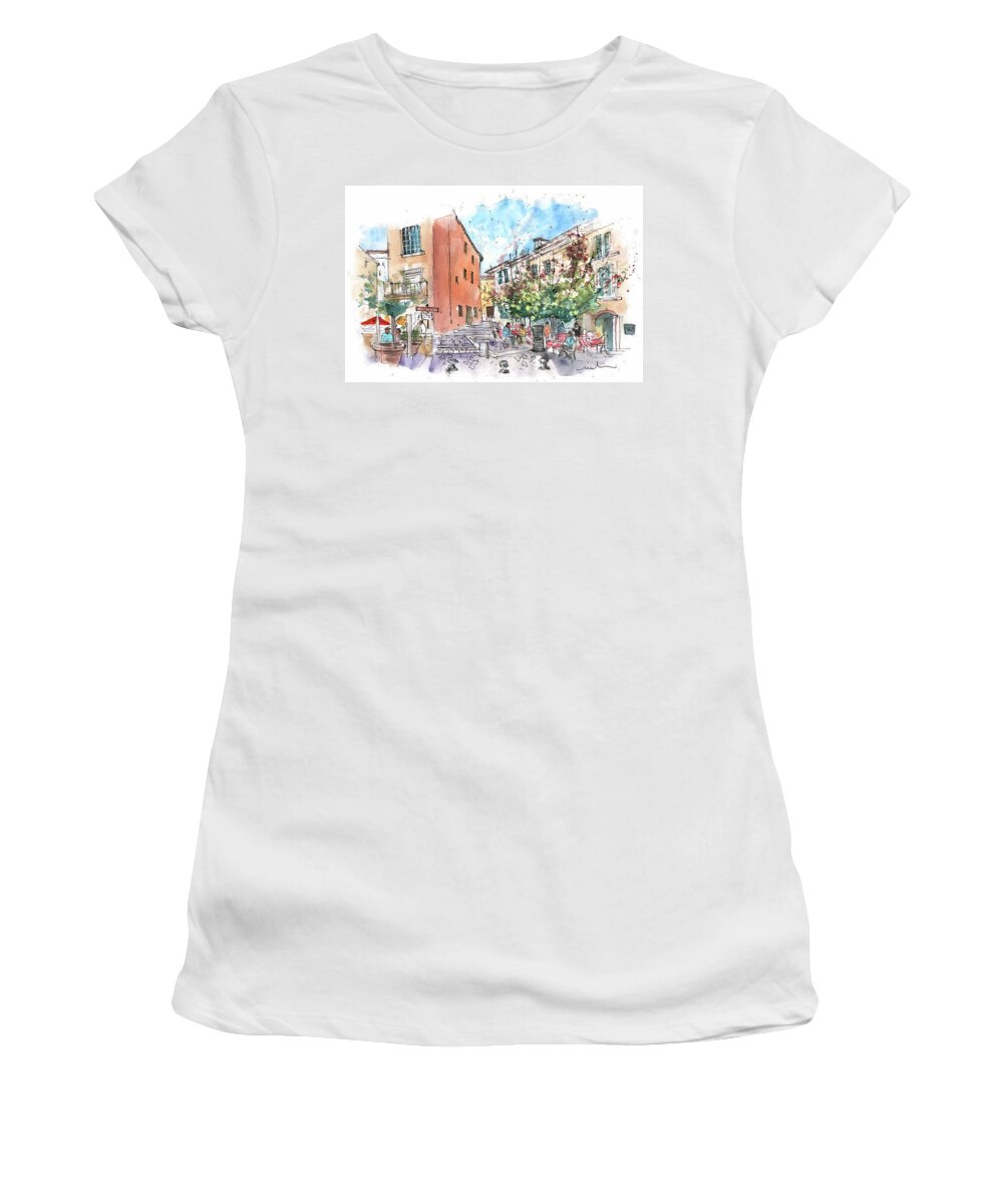 France Women's T-Shirt featuring the painting Cassis By Marseille 03 by Miki De Goodaboom