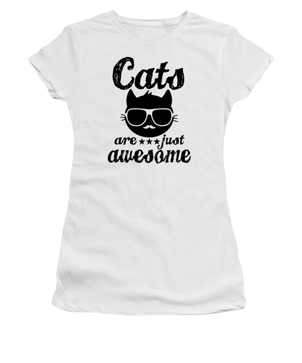 Cat Sunglasses Women's T-Shirt featuring the digital art Cats Are Just Awesome by Jacob Zelazny