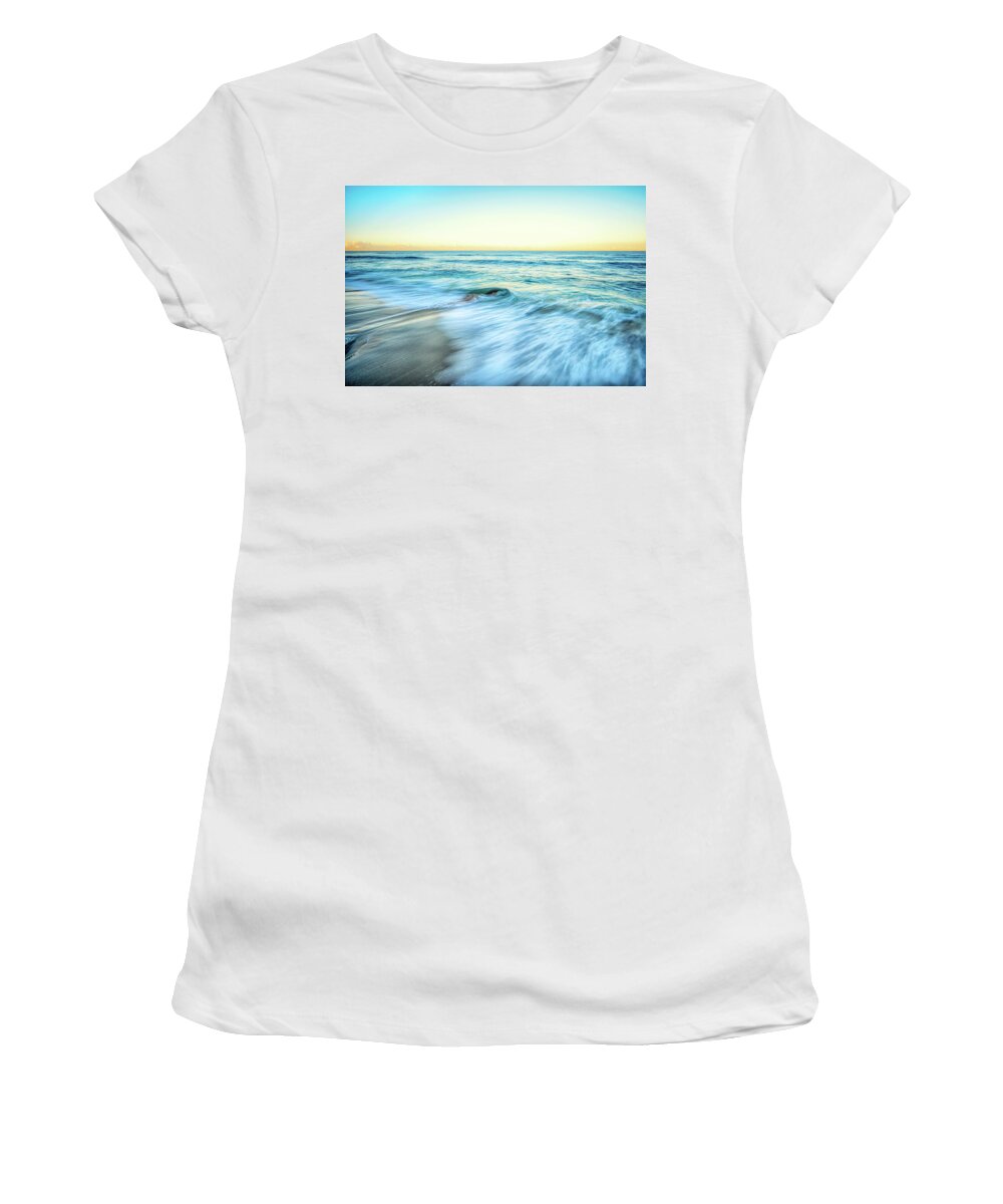 La Jolla Women's T-Shirt featuring the photograph Caught In The Flow La Jolla Coast by Joseph S Giacalone