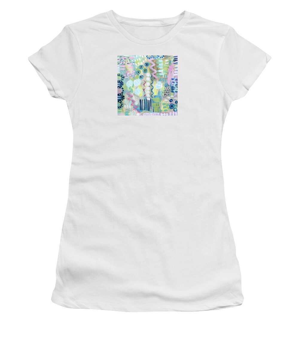 Abstract Women's T-Shirt featuring the painting Celebration by Marion McCristall