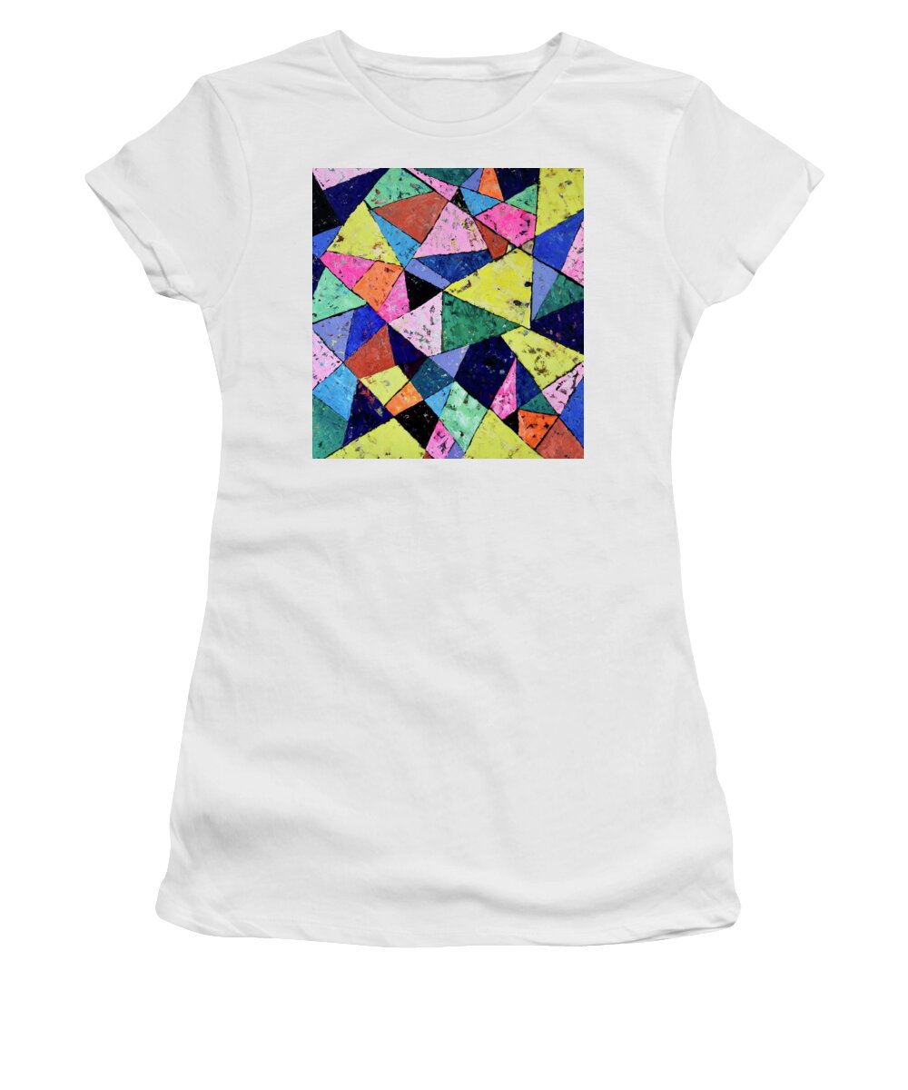 Abstract Women's T-Shirt featuring the painting Change Your View by Jackie Ryan