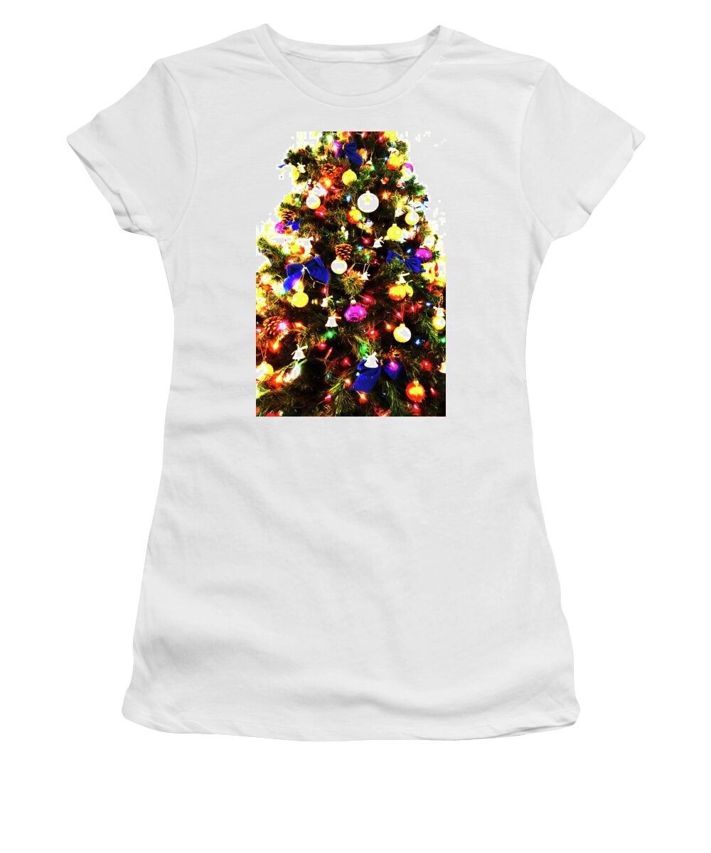 Christmas Women's T-Shirt featuring the photograph Christmas Tree by John Siest