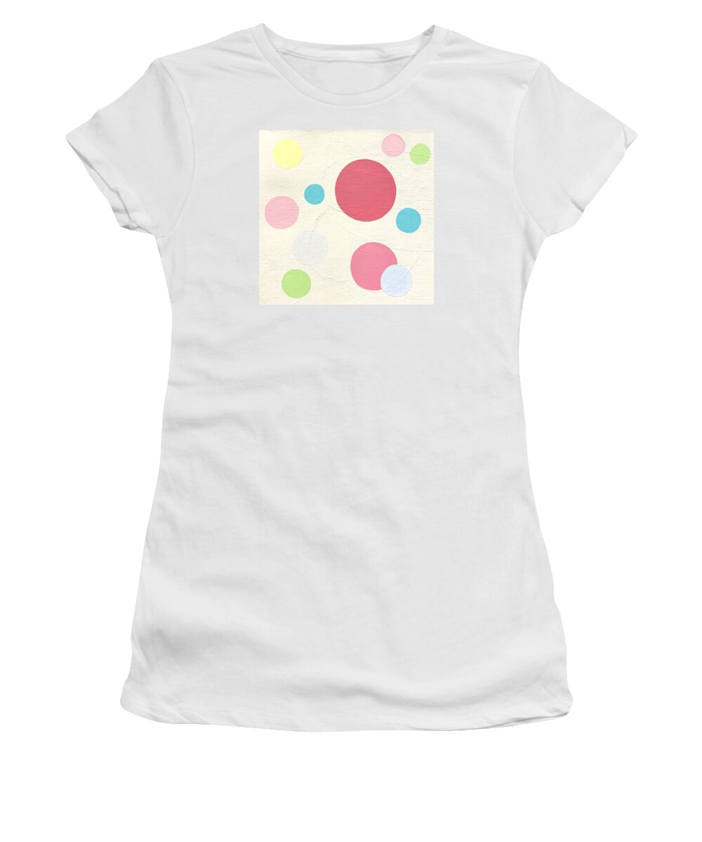 Colorful Circles Women's T-Shirt featuring the painting Circles by Christie Olstad