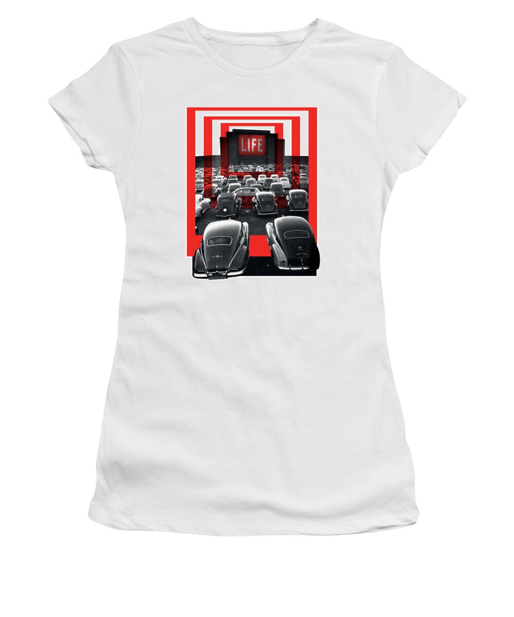Classic Cars Women's T-Shirt featuring the photograph Classic Cars by LIFE Picture Collection